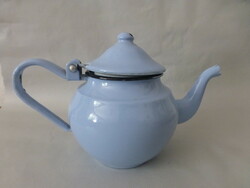 Antique tin coffee pot. Pale blue, in good condition