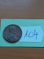 Usa 1 cent 1981 abraham lincoln, copper-zinc 104