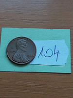 Usa 1 cent 1982 abraham lincoln, copper-zinc 104