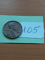 Usa 1 cent 1968 abraham lincoln, copper-zinc 105