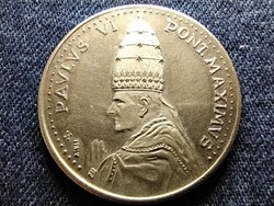 VI. Pál pápa vatikáni ezüstözött bronz emlékérem 15,66g 35mm (id79201)