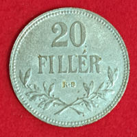 1916. 20 Fillér Magyar Királyi Váltópénz (367)