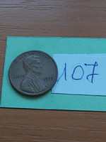 Usa 1 cent 1979 abraham lincoln, copper-zinc 107