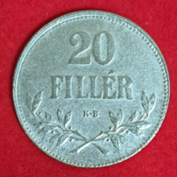 1916. 20 Fillér Magyar Királyi Váltópénz (502)