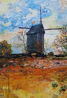 Mill - labeled contemporary oil painting