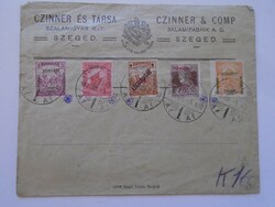 S3.30 Czinner et al salami factory Szeged stamped envelope 1919
