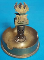 World War 1 ashtray match holder made of copper projectile remains military souvenir