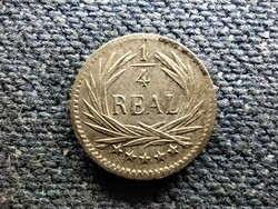 Guatemala Köztársaság (1841-) .835 ezüst 1/4 real 1896 H (id68717)