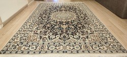 Flawless hand-knotted Iranian nain Persian rug