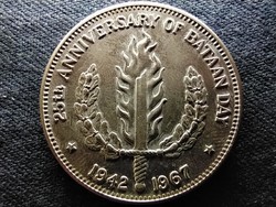 Philippines Bataan Day 25th Anniversary .900 Silver 1 Peso 1967 bu (id68880)
