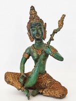Beautiful Thai bronze semi-naked statue