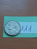 Usa 5 cents 1999 / d, thomas jefferson, copper-nickel 111
