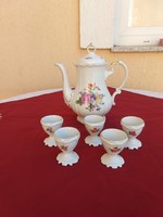 A beautiful Edelstein teapot from the Mária Theresia series, plus 5 egg holders.