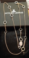 Italian Cassetti design long silver necklace