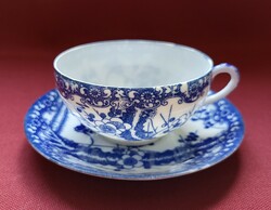 Japán keleti tojáshéj porcelán kávés teás szett csésze csészealj cseresznyevirág minta