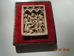 14th century Gothic ivory diptych (house altar) museum copy, hand carved