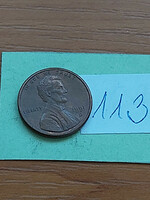Usa 1 cent 1991 / d, abraham lincoln, zinc copper plated 113