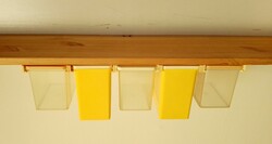 Retro kitchen colorful plastic lid storage shelf-mountable flour spice tea sugar box