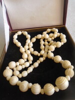 Vintage bone necklace antique