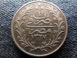 Egyiptom V. Mehmed (1909-1914) .833 ezüst 5 Qirsh 1912 H (id65361)