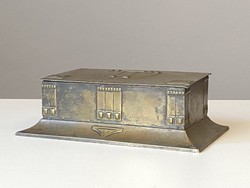 Antique art nouveau style alpaca box with lid