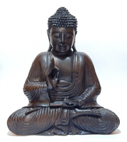 I'm selling everything today! :) Large carved wooden buddha / teaching buddha statue / 32.5 cm!