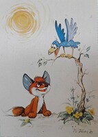 Vuk the Little Fox Pannonian film studio. Postcard, postmark 1 postcard 1200 HUF