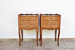 Antique wooden French style bedside tables