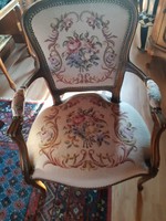 Baroque Rococo hand tapestry armchairs