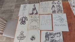 (K) Schéner Mihály sketches, pictures
