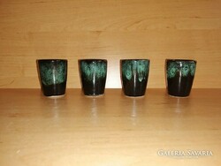 Magyarszombatfai ceramic cups 4 pcs 5.5 cm (f-1)