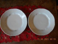 Zsolnay fehér lapos tányér