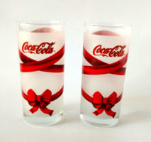 2 retro Coca-Cola glass glasses, for collection, for replacement