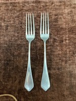 2 silver dessert forks
