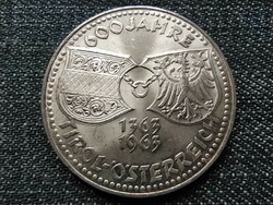 Ausztria 600 éves Tirol szép .900 ezüst 50 Schilling 1963 (id23117)