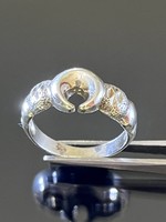 Különleges-ragyogó ezüst gyűrű