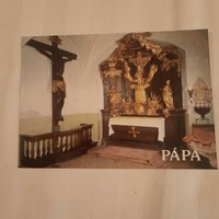 Díjjegyes képeslap  pápai Nagyboldogasszony bencés templom oldalkápolna