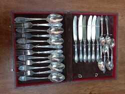 Russian silver-plated 6-person cutlery set in its original box