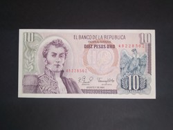 Colombia 10 pesos oro 1980 unc-