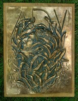 Miklós Melocco: ady plaque, 1976