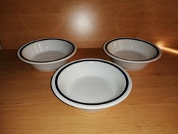 Alföldi porcelán kék csíkos kompótos savanyúságos tányér tálka  3 db egyben (2p)