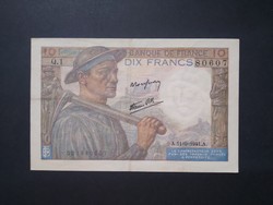Franciaország 10 Francs 1941 VF-