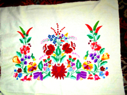 Decorative pillow front panel embroidered with Kalocsa pattern 50 cm x 40 cm