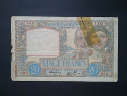 Franciaország 20 Francs 1940 VG-