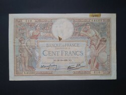France 100 francs 1938 vg