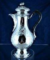 Dazzling, antique, silver pourer, hanau, ca. 1860!!!
