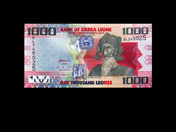 Unc - 1000 leones - sierra leone - 2010