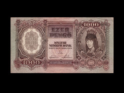 GYÖNYÖRŰ 1.000 PENGŐS - 1943 - Veszprémi sorozat egyedüli forgalomba is helyezett bankjegye!