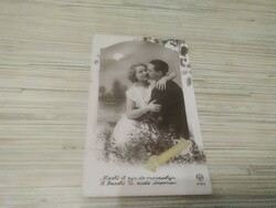 Antik Üdvözlő képeslap. Romantikus.