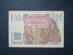 France 50 francs 1949 f